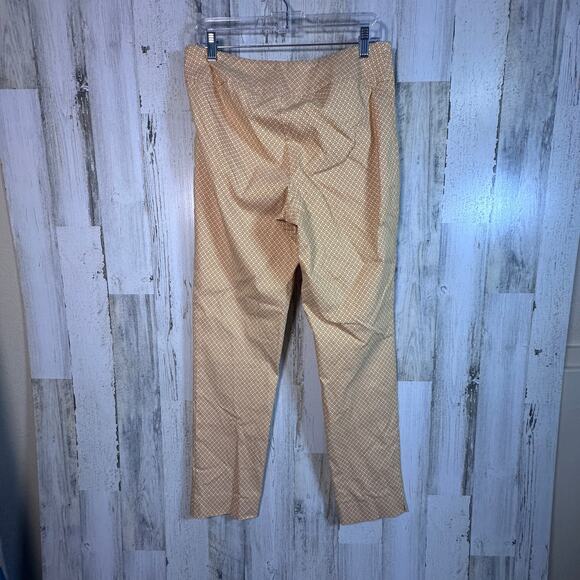 Peck & Peck Orange Geo Stretch Pants 10 | MSRP: $59 | Vibrant, Pull-On - Picture 2 of 7